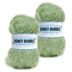 니뜨 허니 버블 수세미 실 90g, 2개, 29민트그린