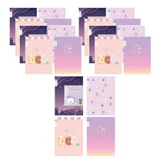 ibis 小學3~6年級 窄格聯絡簿 女款 4款 x 5入 組 12220, 1套, 숑숑好朋友, 魔法, 甜甜圈, 獨角獸