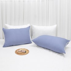 Magic Bed 水洗色染枕頭套 2入 + 枕芯 2入 套組, 海軍藍