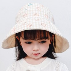 JOY MULTI 幼兒微笑印花雙面遮陽漁夫帽