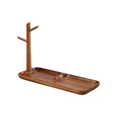 Dijikon木質掛式托盤 木質 2格型, 單色