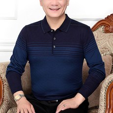 DM 남성용 캐쥬얼 긴팔 카라 티셔츠