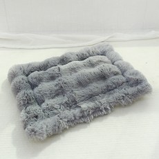 soonZAM 貓咪柔軟人造兔毛墊, 灰色, 1個