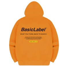 基本標籤黃色字母連帽T恤 BID_0015