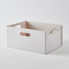 HANSSEM 韓國製造 Sampoli 方塊收納籃, 淺灰色, 3個