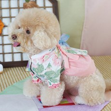 AMYLOVESPET 狗狗清潭韓服 女款, 花朵粉