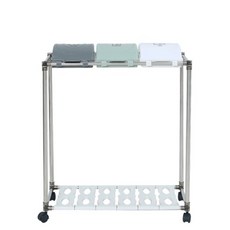 CleanArt Plus 3格回收架, 銀色（框架）、薄荷色、白色、灰色（入口）