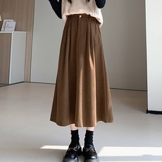 페이릿 여성용 코듀로이 데일리 롱 스커트
