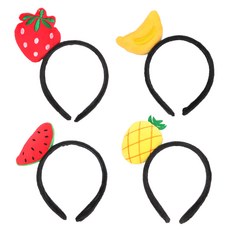 LivingDA 水果造型髮箍, 混色 4 件套, 1套