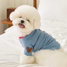 베니즈 강아지 디즈니 스피릿 티셔츠, 블루 미키 마우스, 1개