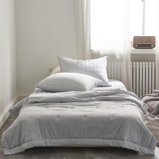 REONA 超細纖維M2四季被+枕套組, 灰色