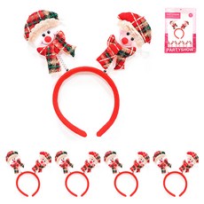 PARTYSHOW 可愛聖誕雪人髮箍, 5個, 混色