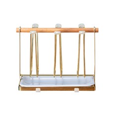 Winprice 木製立式6孔杯架, 1個, 金色