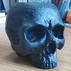 牡丹骷髏蠟燭燭台, 黑色