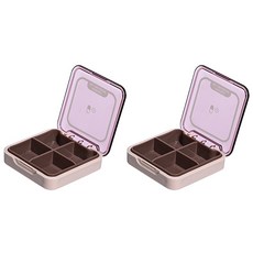 아온텐 투명 알약 케이스 핑크, 2개