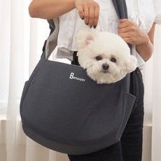 REDPUPPY Elia斜揹式寵物外出包, 深灰色, 1個