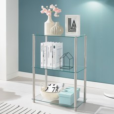 Miso-i 模組方形玻璃層架桌, 透明