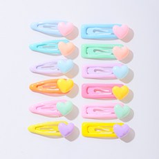 아기코끼리 하트 파스텔 똑딱핀 12종 세트