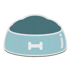 硅藻泥地墊 小 60 x 40cm 藍色狗碗墊 止滑吸水, 1個