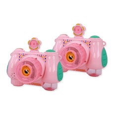 TABLIER 自動吹泡泡照相機, 粉紅色, 2入
