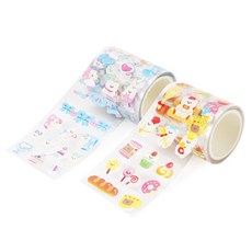 紙膠帶 夢想少年款+甜美乳白款, 1組, 混色