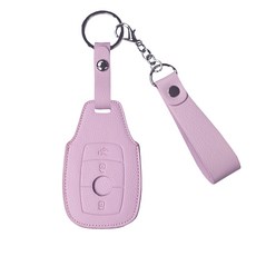 osiena 汽車皮革智慧車用鑰匙包 彈簧鑰匙圈, 賓士B型, 薰衣草紫