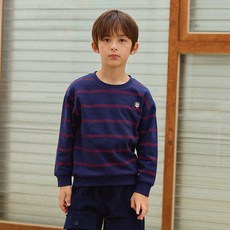 OWLEYBARN 男童柔和條紋大學T