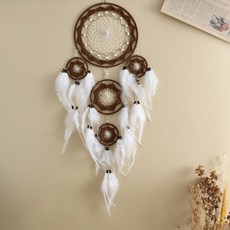 알로데 행운의 깃털 벽장식 마크라메 드림캐쳐, 04 커피
