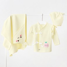 moms nature 孩童禮物5件組禮物 嬰兒上衣+包巾+帽子