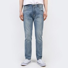 더액션 남성용 히든밴딩 데미지 워싱 데님 팬츠 P2984 long