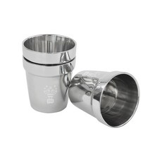 機器人不銹鋼雙杯160ml, 混色, 3個