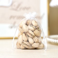 All Shield 防鳥防蟲水果保護網袋 網紗束口袋 01 白色 17 x 23 cm, 30個