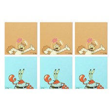 LUCALAB 海綿角色備忘錄紙 2 x 3p B 套組, 達拉姆+酋長, 1套