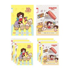 ARTMORE 小學 8 空間韓文筆記本 2 種 x 5p, 混色, 1套