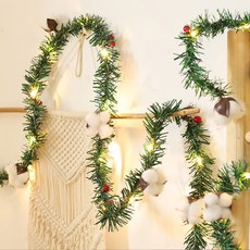 21C Trend USB & 電池兩用聖誕棉花松果燈串, 燈泡色(照明), 1個