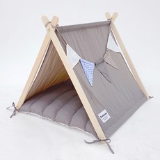 레드퍼피 반려동물 휘게 삼각텐트, 그레이, 1개