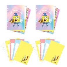 Lucalab 海綿寶寶 A5 6 孔紙蓋 2 套 + 補充紙 2 套, 88張