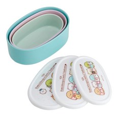 Skater 銀離子分隔橢圓形便當盒, 角落生物, 1組