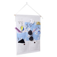 壁掛式收納掛袋 YT_RA679, 藍色花朵