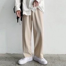 女神男款寬版鬆緊腰西裝褲