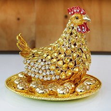 黃金母雞寶石盒 大 CHI_01, 1個