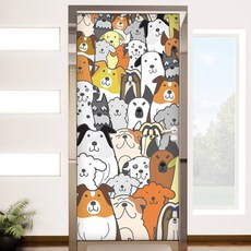 GGOOMIM 這是怎麼回事 動物玄關門貼紙 pm118, A款 小狗