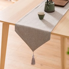 極簡主義情調餐桌桌旗, 灰色, 大號 (32 x 240 厘米)