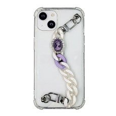 PHONECODI 오로라 비너스 스트랩 투명 휴대폰 케이스