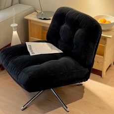 회전 높이조절 소파체어, 클래식블랙, 1개