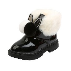 Luluchu 女童毛球毛絨靴