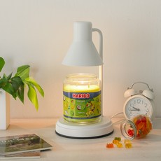 하리보 자캔들 + 플레인 캔들워머 + 전구 2p 세트, 화이트, 코코넛라임