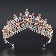 王妃水鑽亮點自助婚紗皇冠 tra022, 1個, 玫瑰金