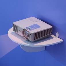 LaChouette Hey Local 免鑽孔半圓形投影機支架壁架, 白色, 1層