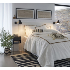 亞麻白色被套 F712384, 白色